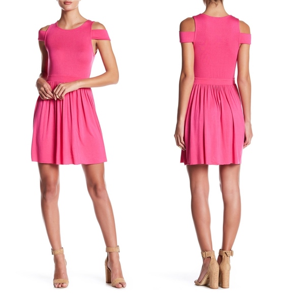 Nordstrom Dresses & Skirts - Clayton Hot Pink Stretch Jersey Cut Out Devon Sexy